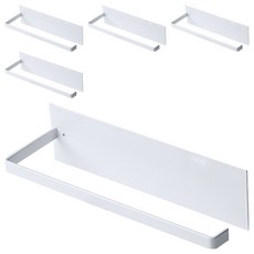 日式高碳鋼背膠式紙巾架, 5個, 白色