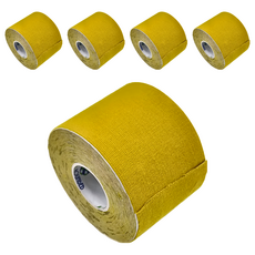 ALL-ROUNDED 全展 醫療用黏性膠帶及黏性繃帶 未滅菌 全能貼 運動肌貼 5cm x 5m 黃色, 5個