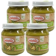 babybio 生機鮮蔬泥 碧綠蔬菜, 130g, 4罐