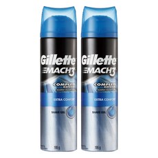 Gillette 吉列 Mach3 鋒速3 刮鬍露 195g - 水潤軟化鬍鬚, 溫和親膚, 使刮鬍更順暢, 2瓶