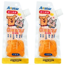 A star 簡單餵食營養爽口起司條膏 犬貓適用, 2個, 起司, 100g