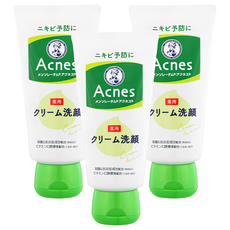 MENTHOLATUM 曼秀雷敦 Acnes 抗痘洗面乳, 130g, 3條