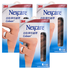 3M Nexcare 自黏彈性繃帶 1584CP 4吋, 3捲, 1捲