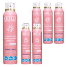 SHILLS 舒兒絲 超清爽舒緩美白防曬冰鎮噴霧 寶寶適用 粉色 6瓶, 180ml
