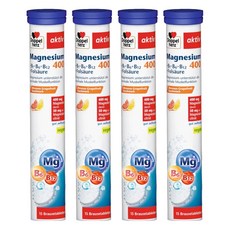 Doppel herz 德之寶 維他命B群+鎂 發泡錠 400mg, 15錠, 6.5g, 4罐