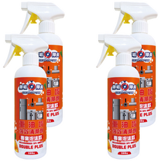 CLEAN CAPTAIN 除垢隊長 重油垢強效清潔劑 專業泡沫款 DOUBLE PLUS, 500g, 4瓶