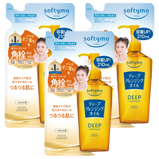 KOSE 高絲 SOFTYMO 絲芙蒂 深層潔顏卸粧油補充包 210ml*3包 深層清潔