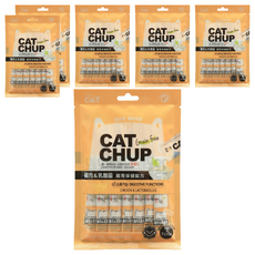 CAT CHUP 喵洽普 貓咪肉泥 不含穀物 腸胃保健配方, 雞肉 + 乳酸菌, 雞肉 + 乳酸菌, 98g, 6袋