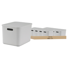 mb.ko 多用途儲物收納箱, 04.Living Box L, 灰色 4ea, 8個