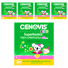 CENOVIS 幼兒超級益生菌草莓口味易開隨身包 40天份, 40包, 1g, 5盒