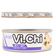 Vi.Chi 全犬種 經典犬罐, 雞肉 + 肝, 80g, 24罐