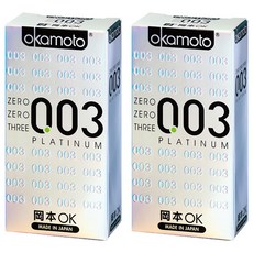 okamoto 岡本 003 白金極薄型保險套 52mm, 6入, 2盒