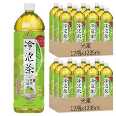 光泉 冷泡茶 冷萃綠茶, 添加世界級得獎茶, 香韻自然回甘, 無糖, 1235ml, 24瓶