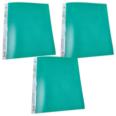 雙德 PP主色板4孔夾, 綠色, 3本