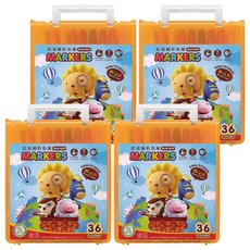 SIMBALION 雄獅 BLM 透明盒彩色筆 外盒顏色隨機, 36色, 4盒