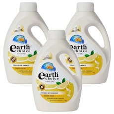 Earth Choice 植萃洗碗機洗碗粉 1kg - 強效去油, 檸檬清香, 3瓶