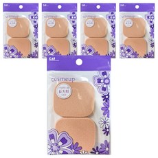 貝印 Kai hc-0755 乾濕兩用粉撲，柔軟親膚，妝感均勻服貼，清洗方便，經濟實惠又環保, 5入