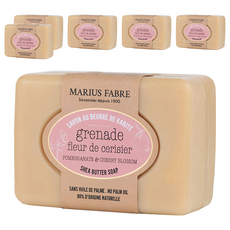 MARIUS FABRE 法鉑馬賽肥皂 櫻花石榴乳油木草本皂, 6個, 100g