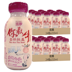 國農 草莓牛乳, 48瓶, 215ml