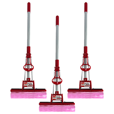 金獎拖把王 蜂巢式伸縮膠棉拖把, 115 x 27 x 6cm, 3支