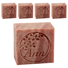 Ann Chen 陳怡安手工皂 細緻洗顏皂 玉容玫瑰 5個 溫和潔淨 保濕滋潤, 80g