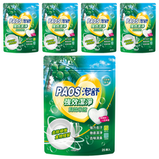 泡舒 強效潔淨洗碗芯錠, 強力去汙 去味消臭 預防水垢 洗後不留香 洗碗機專用, 375g, 5袋