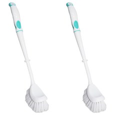 多麼潔 好握彎彎馬桶刷 高密度刷毛 符合人體工學握把 貼心掛勾設計, White, 2支