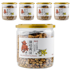 松記 鹽焙黃豆 200g/罐 非基因改造 台灣製造, 5罐