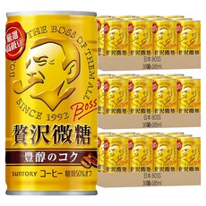 日本 BOSS 黃金濃醇咖啡飲料, 185ml, 90罐