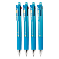 ZEBRA 斑馬牌 Surari multi 4+1 多功能真順筆 0.7mm 淺藍色, 4支