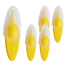 PiYOPiYO黃色小鴨寶寶鼻腔清潔夾帶圓頭附收納保護蓋, 1個, 5個