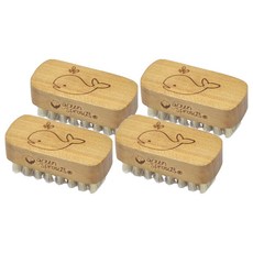 green sprouts 小綠芽 指縫刷, 天然木質手柄，豬鬃毛，適合小手指甲, 單一顏色, 1個, 4個