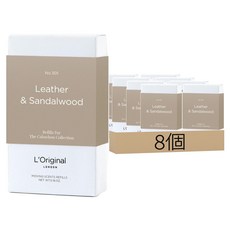 L'Original London 能量晶石車用香氛補充裝, 皮革與檀香木, 8個