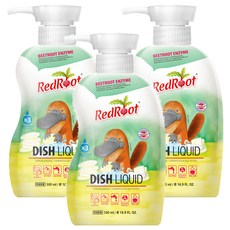 Redroot 蔬果奶瓶洗潔劑, Dish Liquid, 低刺激, Dermatologically Tested, 500ml, 3瓶