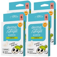 derma Angel 護妍天使 痘痘隱形貼 水楊酸添加 巧型貼曲線款, 6片, 4盒