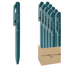 Pentel 飛龍文具 Calme 靜暮 輕油性筆 0.5mm, 綠松石桿 黑芯, 1盒