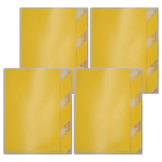 KyOKUTO 20孔半透明彩色資料夾 A5, 粉黃色, 4本