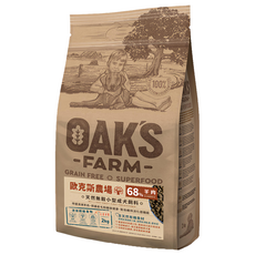 OAK'S FARM 歐克斯農場 天然無穀小型成犬乾飼料, 羊肉, 2kg, 1袋