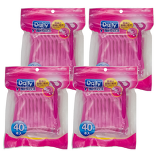 EBiSU 惠百施 Daily Y型牙線棒, 10cm, 40支, 4袋