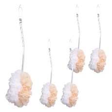 魔縐 極緻沐浴刷, 5個, 1個裝, 橘色 + 白色