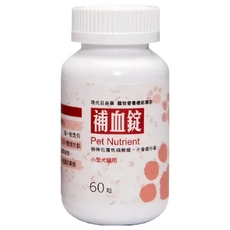 現代百益康 元氣補血錠 小型犬貓適用, 1個, 血液循環, 60顆