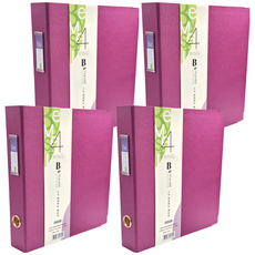 JOY STAR Be Myself 時尚新彩 大孔徑 4孔資料夾, 極光紫, 4個