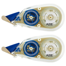 PLUS 普樂士 手帳修正帶WH-815Y, 完美修正, 操作簡單, 5.0mm寬 長度6M, 2個