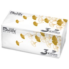 p&LiFE 奈芙 金色銀杏葉抽取式衛生紙 3層 100張, 6個, 12個裝