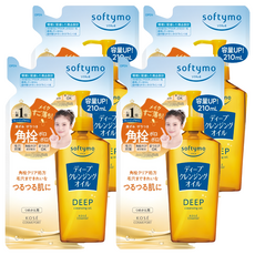KOSE 高絲 SOFTYMO 絲芙蒂 深層潔顏卸粧油補充包 210ml 4包 毛孔淨化