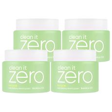 BANILA CO 芭妮蘭 ZERO零感肌瞬淨卸妝霜 茶樹控油 180ml, 4罐