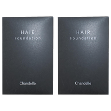 Chandelle 白髮遮瑕粉餅, 自然補正分線髮際, 遮蓋白髮細髮, 棕色, 2個