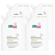 sebamed 施巴 橄欖潔膚洗手露補充裝 溫和保濕 pH5.5親膚配方 德國原裝進口, 400ml, 4包