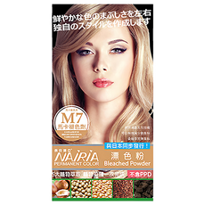 NAIRIA 奈良彌亞 M7 馬卡褪色劑 漂色粉 5大植物萃取 植物染護一次完成 不添加PPD, 80g, 1盒