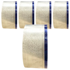 CLEAN 克林 易撕環保封箱膠帶 4.8cm x 80m, 藍邊 + 透明色, 5捲